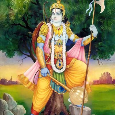 Lord rama standing brave
