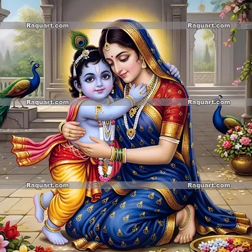 little krishna and yashoda ai images