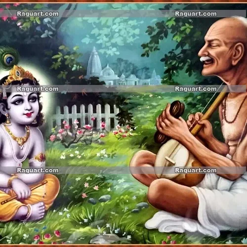 Surdas Mahakavi with Krishna