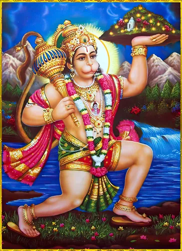 Hanuman ji photos with mountain 1