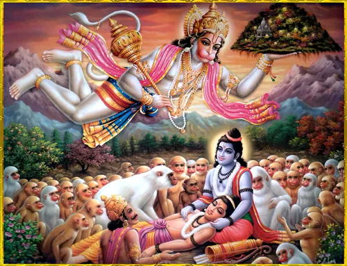 Hanuman ji with sanjivi hill