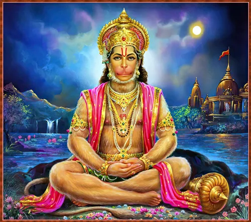 Rare Hanuman at Meditation