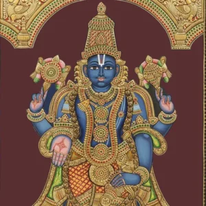 Lord Narayana Tanjore style 1