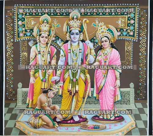 Rama-Sita-Pattabisekam-Painting